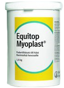 Equitops Myoplast är bra för tävlingshästarnas muskulatur.